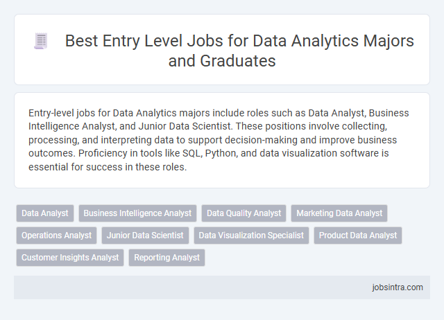 Best Entry Level Jobs for Data Analytics Majors and Graduates