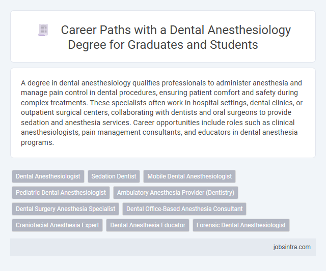 Career Paths with a Dental Anesthesiology Degree for Graduates and Students