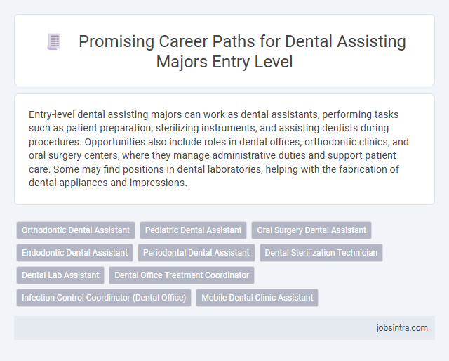 Promising Career Paths for Dental Assisting Majors Entry Level