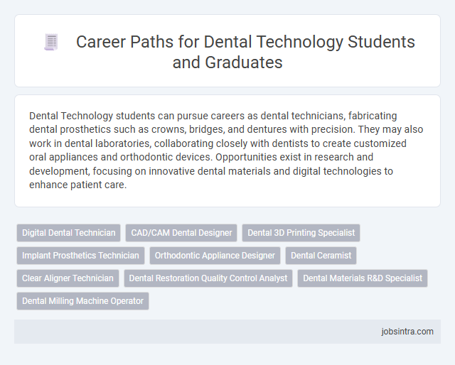 Career Paths for Dental Technology Students and Graduates