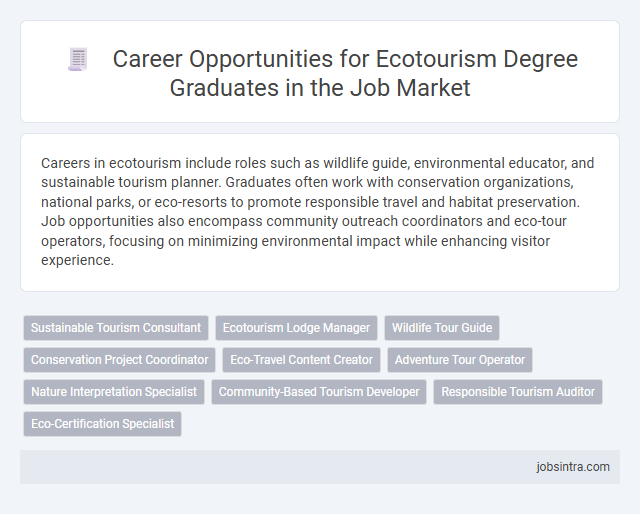Career Opportunities for Ecotourism Degree Graduates in the Job Market
