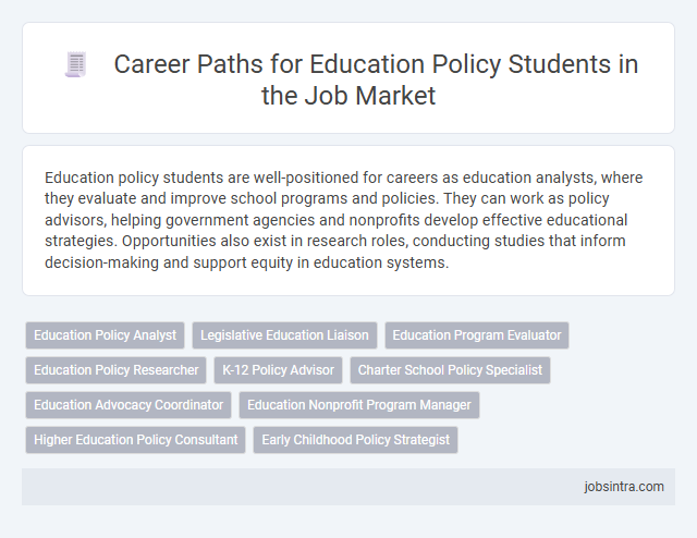 Career Paths for Education Policy Students in the Job Market