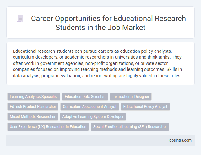 Career Opportunities for Educational Research Students in the Job Market