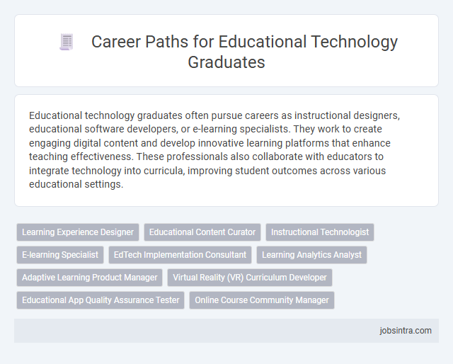 Career Paths for Educational Technology Graduates