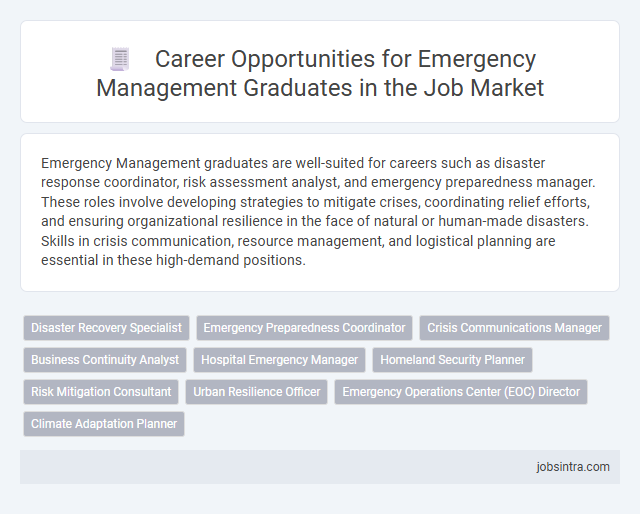 Career Opportunities for Emergency Management Graduates in the Job Market