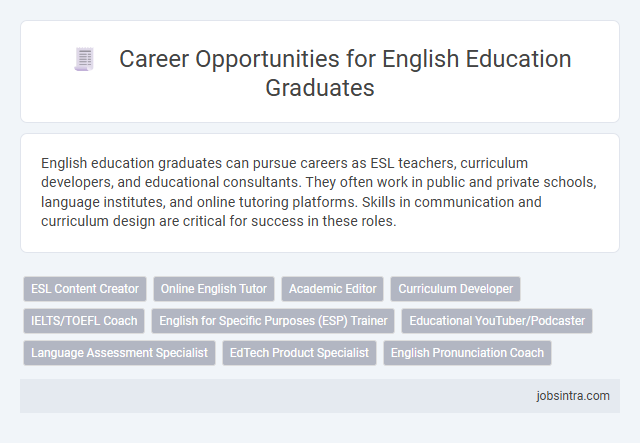 Career Opportunities for English Education Graduates