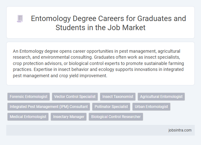 Entomology Degree Careers for Graduates and Students in the Job Market