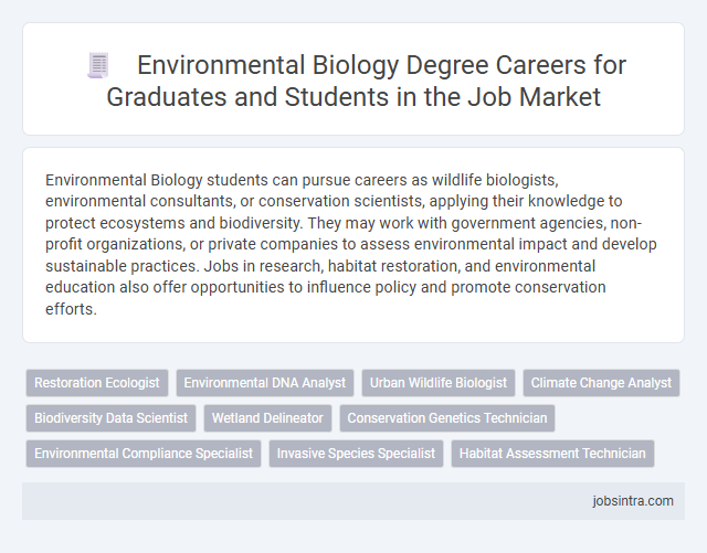 Environmental Biology Degree Careers for Graduates and Students in the Job Market