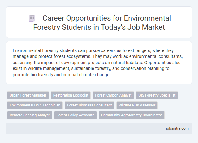 Career Opportunities for Environmental Forestry Students in Today's Job Market