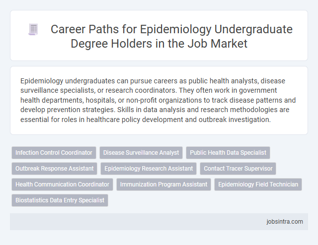 Career Paths for Epidemiology Undergraduate Degree Holders in the Job Market
