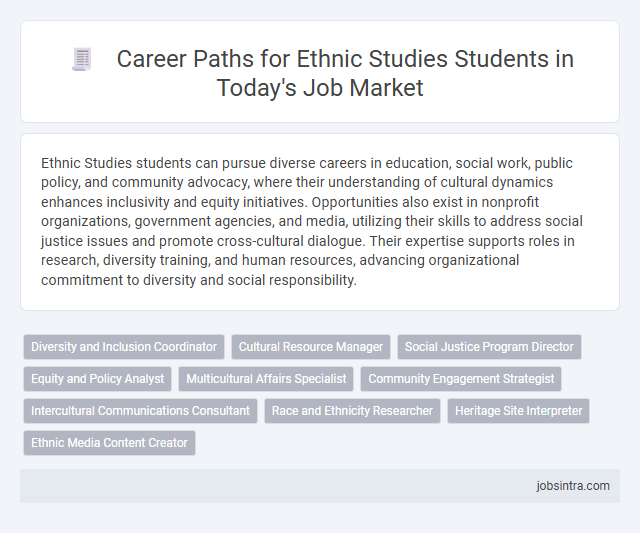 Career Paths for Ethnic Studies Students in Today's Job Market