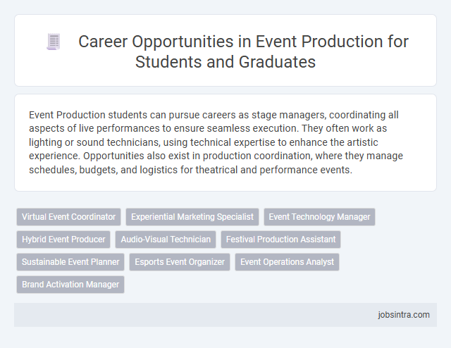 Career Opportunities in Event Production for Students and Graduates