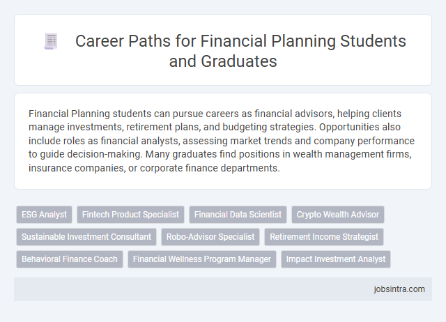 Career Paths for Financial Planning Students and Graduates