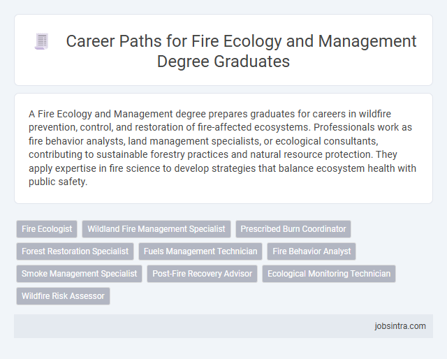 Career Paths for Fire Ecology and Management Degree Graduates