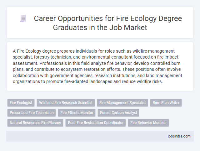 Career Opportunities for Fire Ecology Degree Graduates in the Job Market