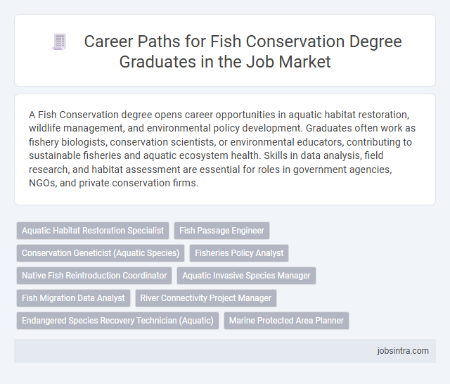 Career Paths for Fish Conservation Degree Graduates in the Job Market
