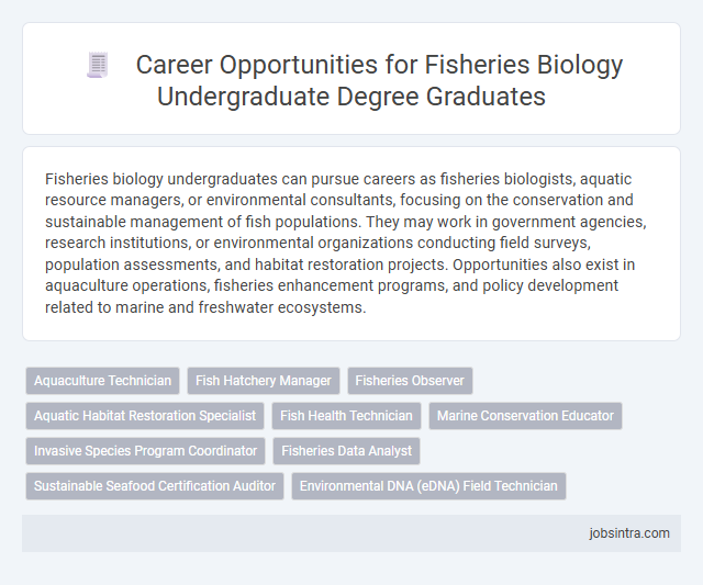 Career Opportunities for Fisheries Biology Undergraduate Degree Graduates