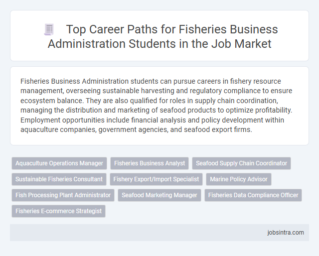 Top Career Paths for Fisheries Business Administration Students in the Job Market