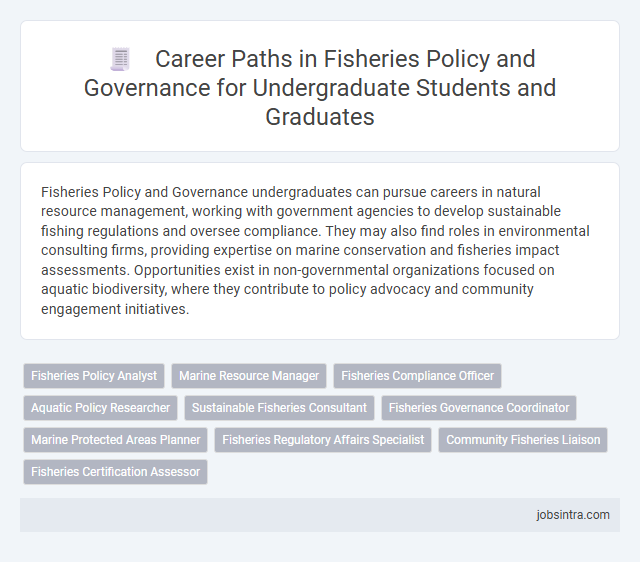 Career Paths in Fisheries Policy and Governance for Undergraduate Students and Graduates