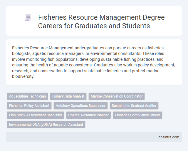 Fisheries Resource Management Degree Careers for Graduates and Students