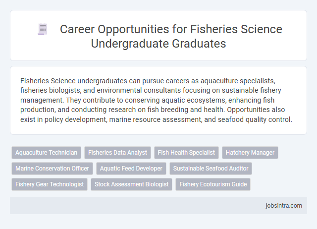 Career Opportunities for Fisheries Science Undergraduate Graduates