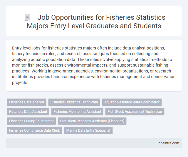 Job Opportunities for Fisheries Statistics Majors Entry Level Graduates and Students