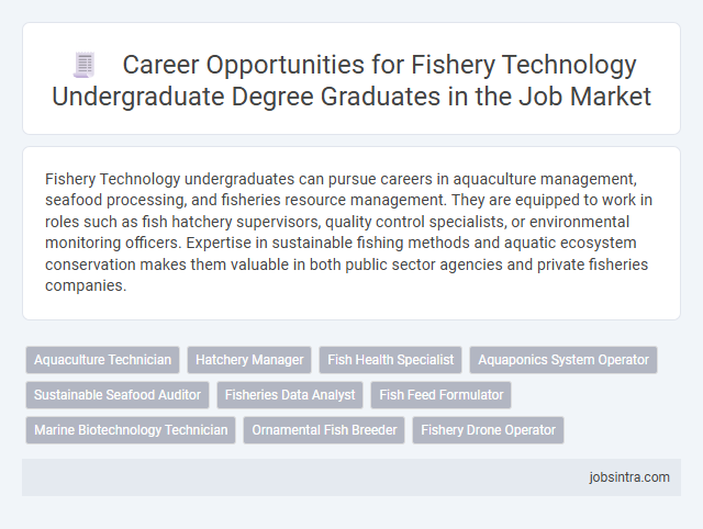 Career Opportunities for Fishery Technology Undergraduate Degree Graduates in the Job Market