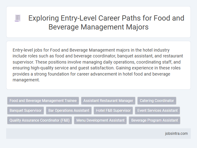Exploring Entry-Level Career Paths for Food and Beverage Management Majors