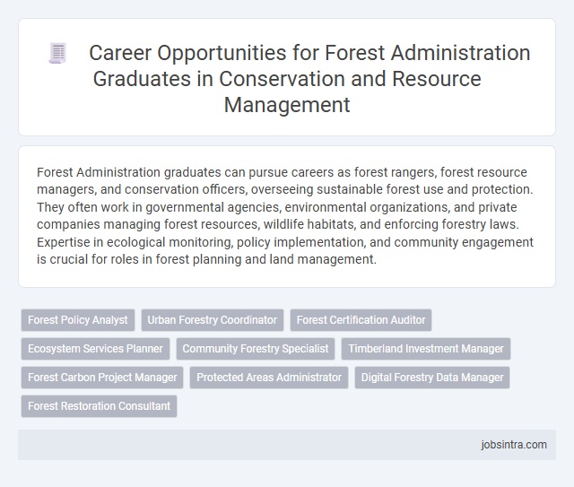 Career Opportunities for Forest Administration Graduates in Conservation and Resource Management