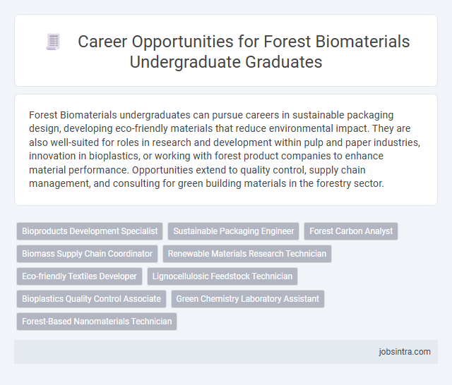 Career Opportunities for Forest Biomaterials Undergraduate Graduates