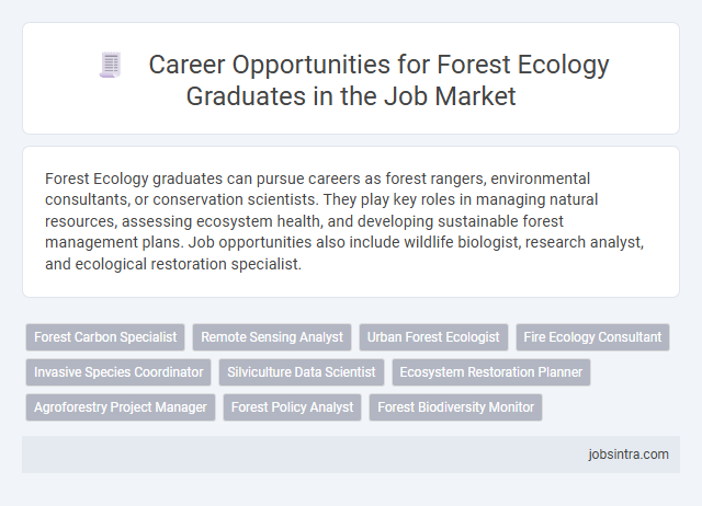 Career Opportunities for Forest Ecology Graduates in the Job Market