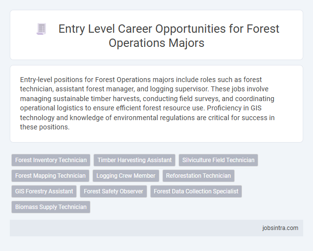 Entry Level Career Opportunities for Forest Operations Majors