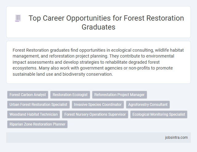 Top Career Opportunities for Forest Restoration Graduates