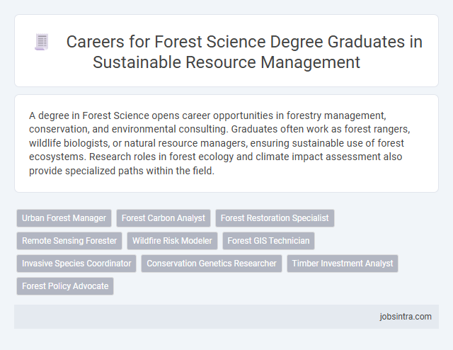 Careers for Forest Science Degree Graduates in Sustainable Resource Management