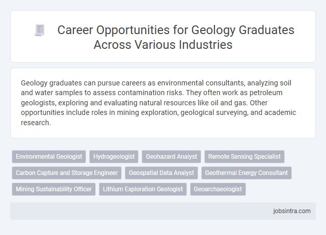 Career Opportunities for Geology Graduates Across Various Industries