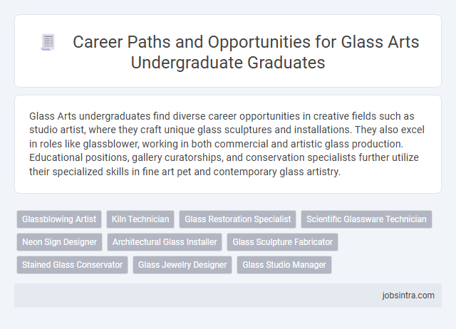 Career Paths and Opportunities for Glass Arts Undergraduate Graduates