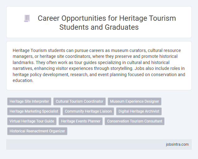 Career Opportunities for Heritage Tourism Students and Graduates
