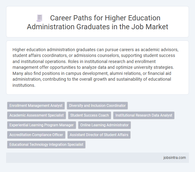 Career Paths for Higher Education Administration Graduates in the Job Market