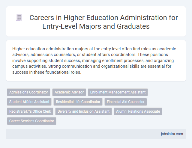 Careers in Higher Education Administration for Entry-Level Majors and Graduates