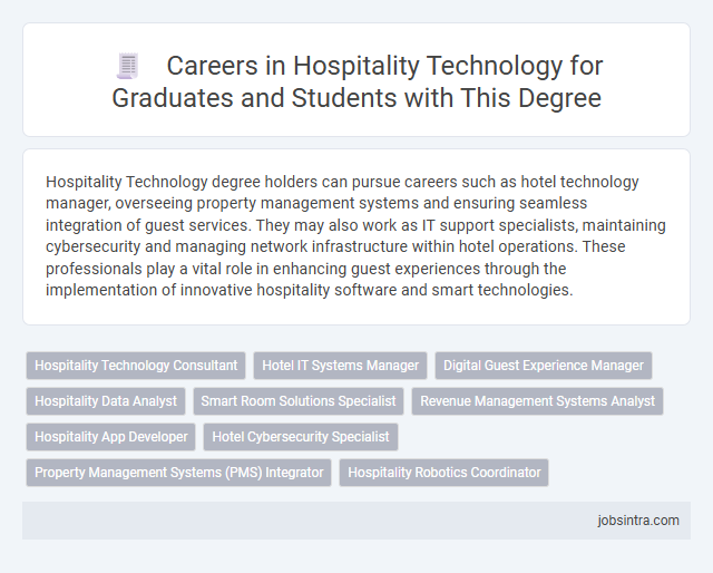 Careers in Hospitality Technology for Graduates and Students with This Degree