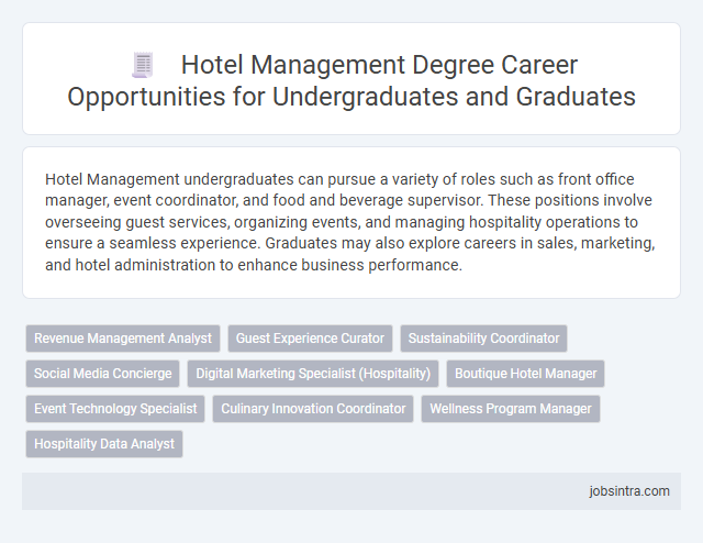 Hotel Management Degree Career Opportunities for Undergraduates and Graduates