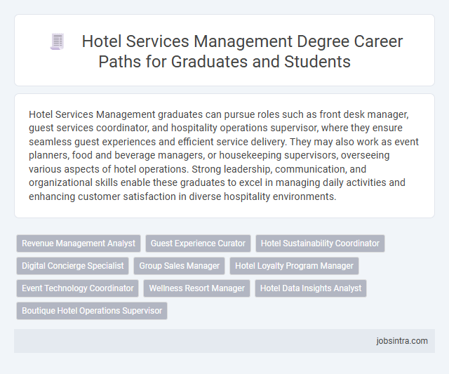 Hotel Services Management Degree Career Paths for Graduates and Students