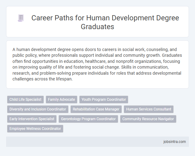 Career Paths for Human Development Degree Graduates