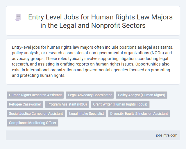 Entry Level Jobs for Human Rights Law Majors in the Legal and Nonprofit Sectors