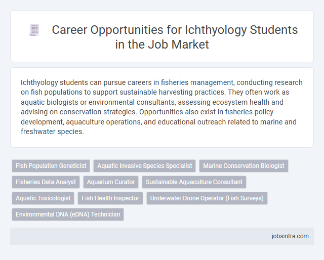 Career Opportunities for Ichthyology Students in the Job Market