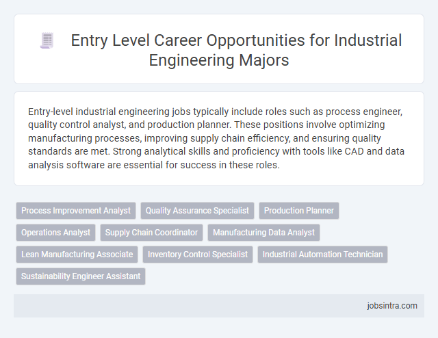 Entry Level Career Opportunities for Industrial Engineering Majors