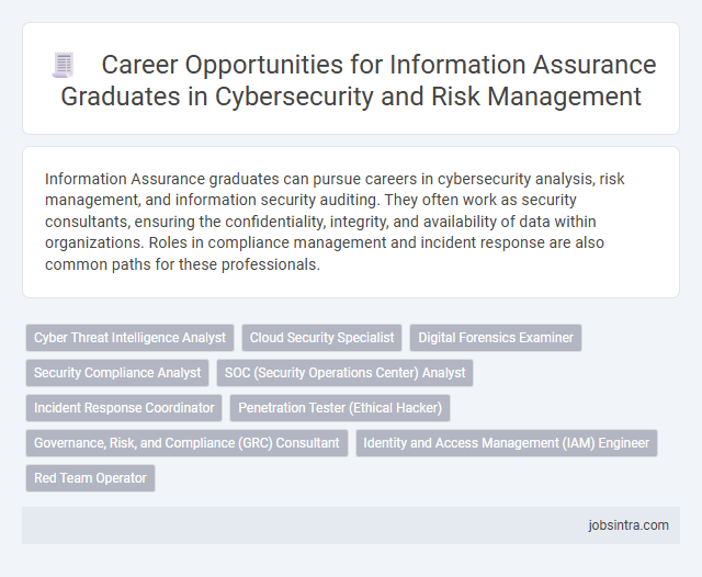 Career Opportunities for Information Assurance Graduates in Cybersecurity and Risk Management