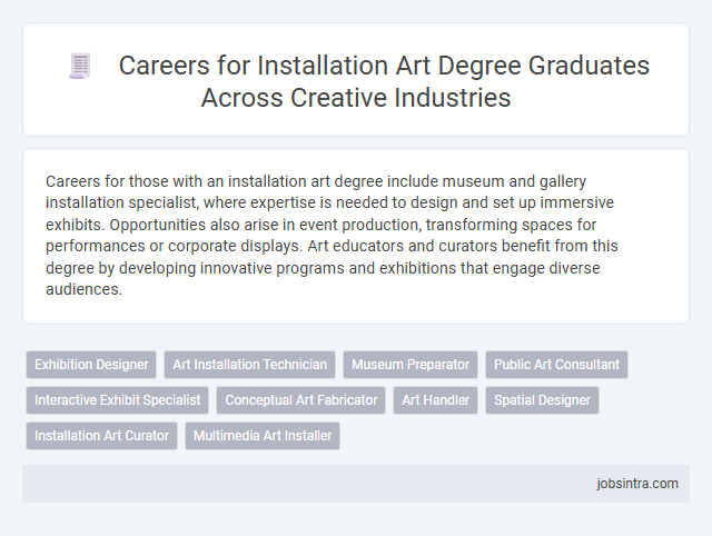 Careers for Installation Art Degree Graduates Across Creative Industries