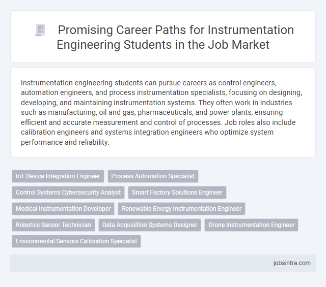 Promising Career Paths for Instrumentation Engineering Students in the Job Market