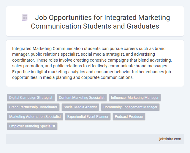 Job Opportunities for Integrated Marketing Communication Students and Graduates